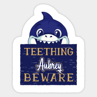 Aubrey - Funny Kids Shark - Personalized Gift Idea - Bambini Sticker